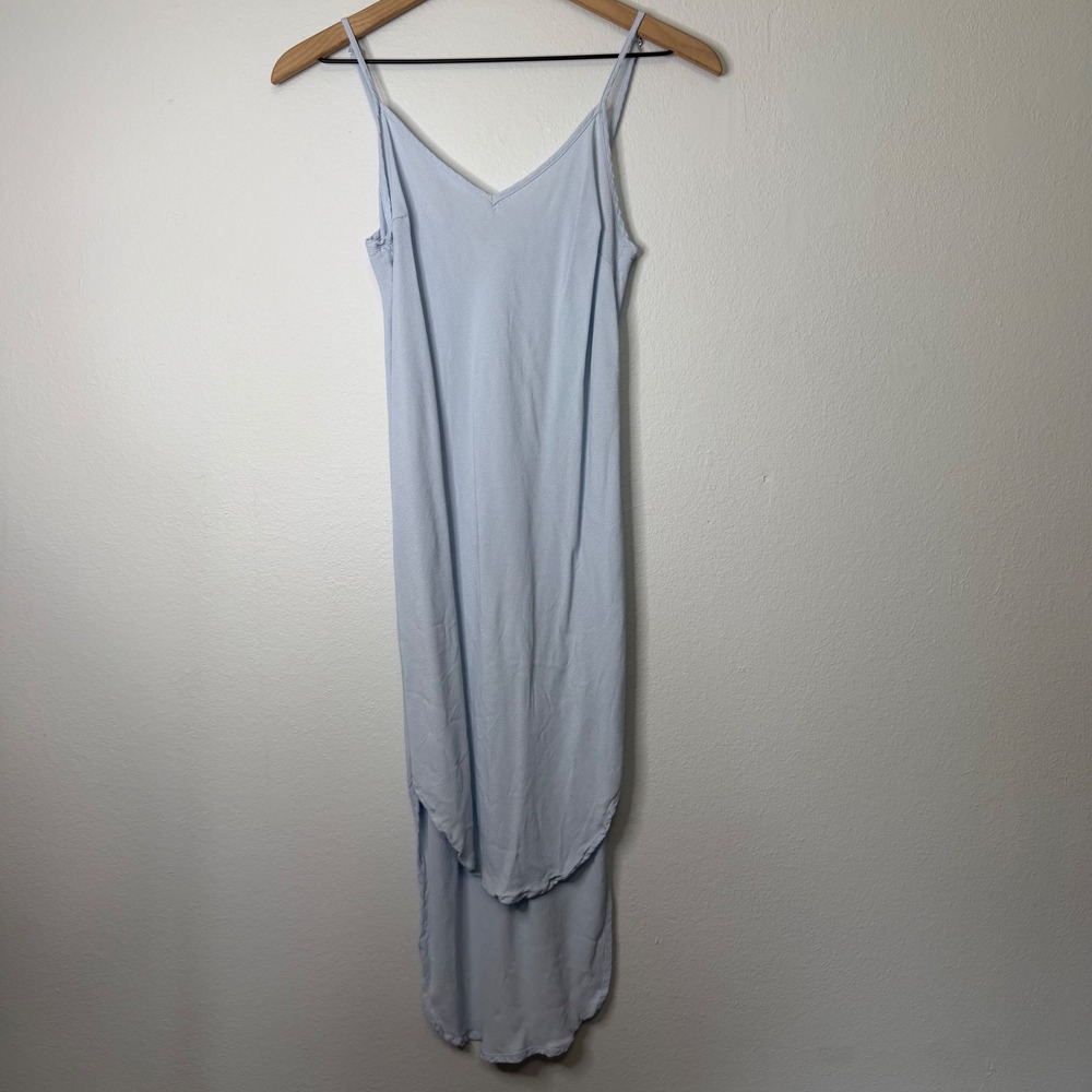 Cabi - Baby Blue Slip Dress High Low Hem Satin Size Small